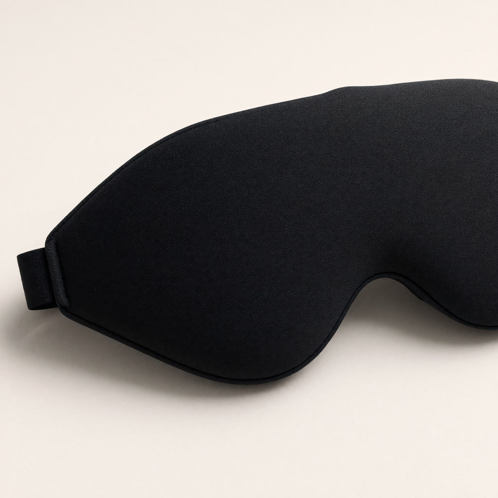 Close-up of the mask's soft fabric and memory foam edge