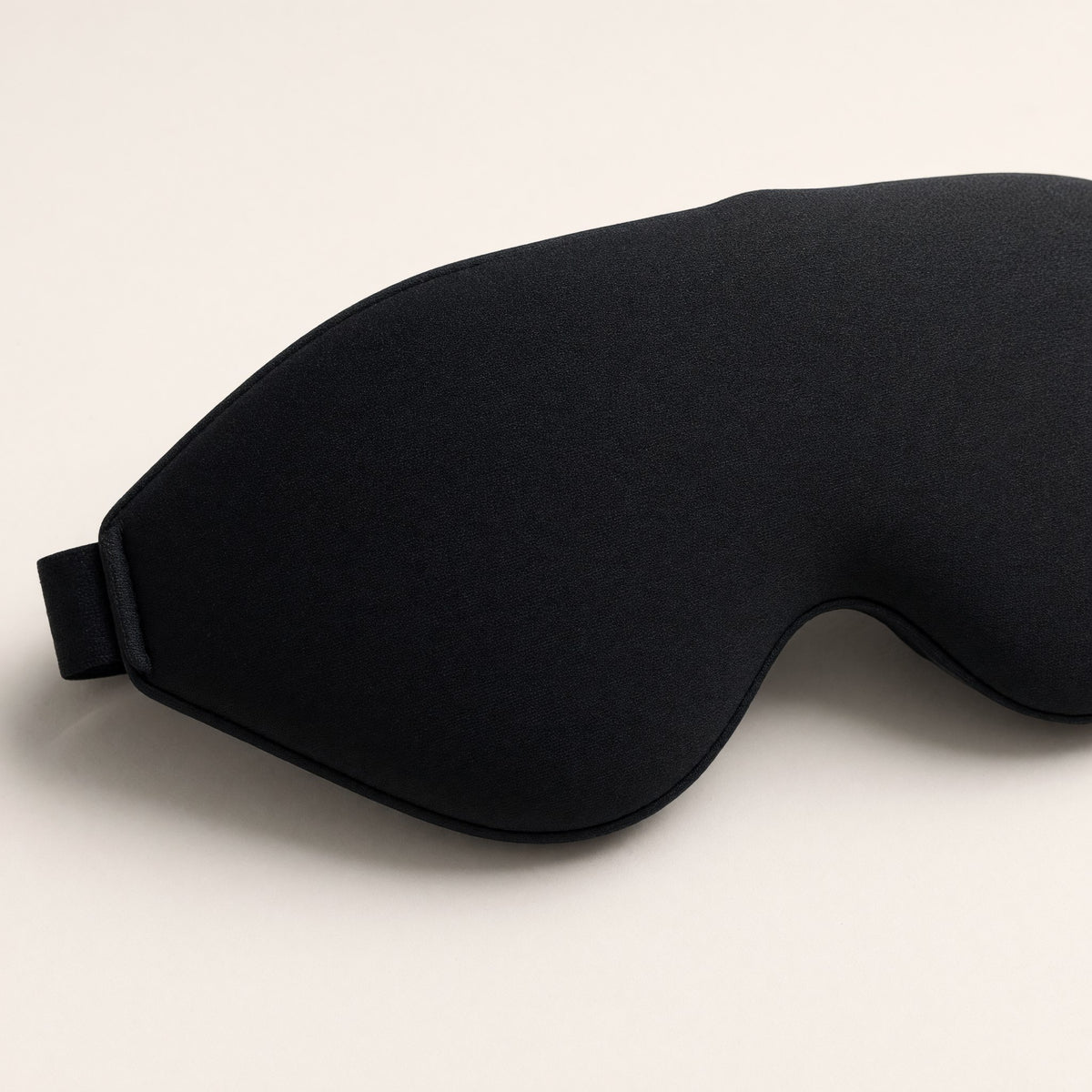 Close-up of the mask's soft fabric and memory foam edge