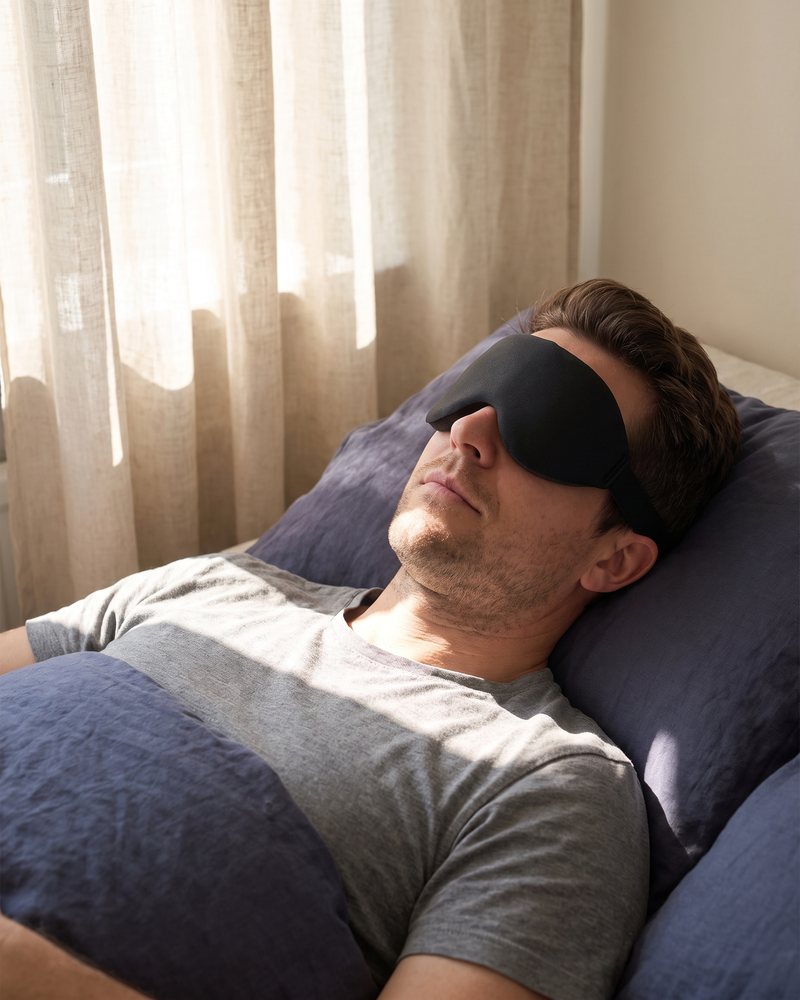 Asleep in the mask on a sunny afternoon